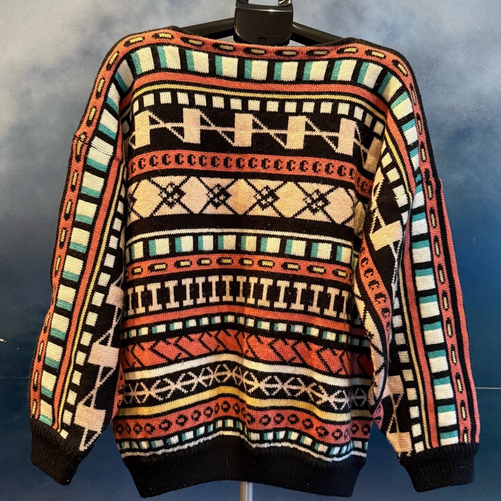 Vintage 80s Esprit Sport Geometric Sweater